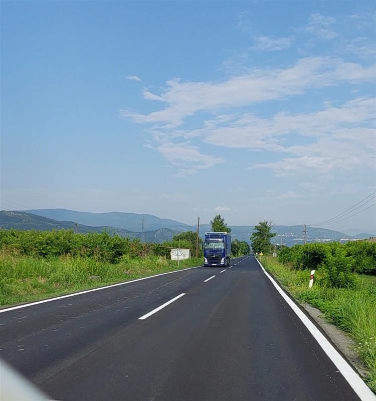 Μαυροβούνι -Σεβαστειανά. Διαγράμμιση μετά την ασφαλτόστρωση. (5/7/2023)